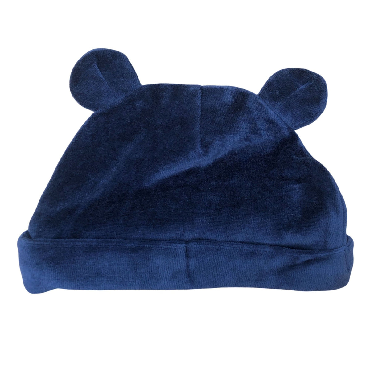 River Island Baby Navy Velvet Playsuit with Bear Hat