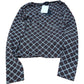 River Island Long Sleeve Top Size 10 Women's Brown Check Pattern Style