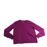 Women's Magenta Cardigan Size 12 Soft Knit Button Front Jumper