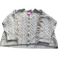 Knitted Cardigan Size 22 Women's Chunky Knit with Frills Cream