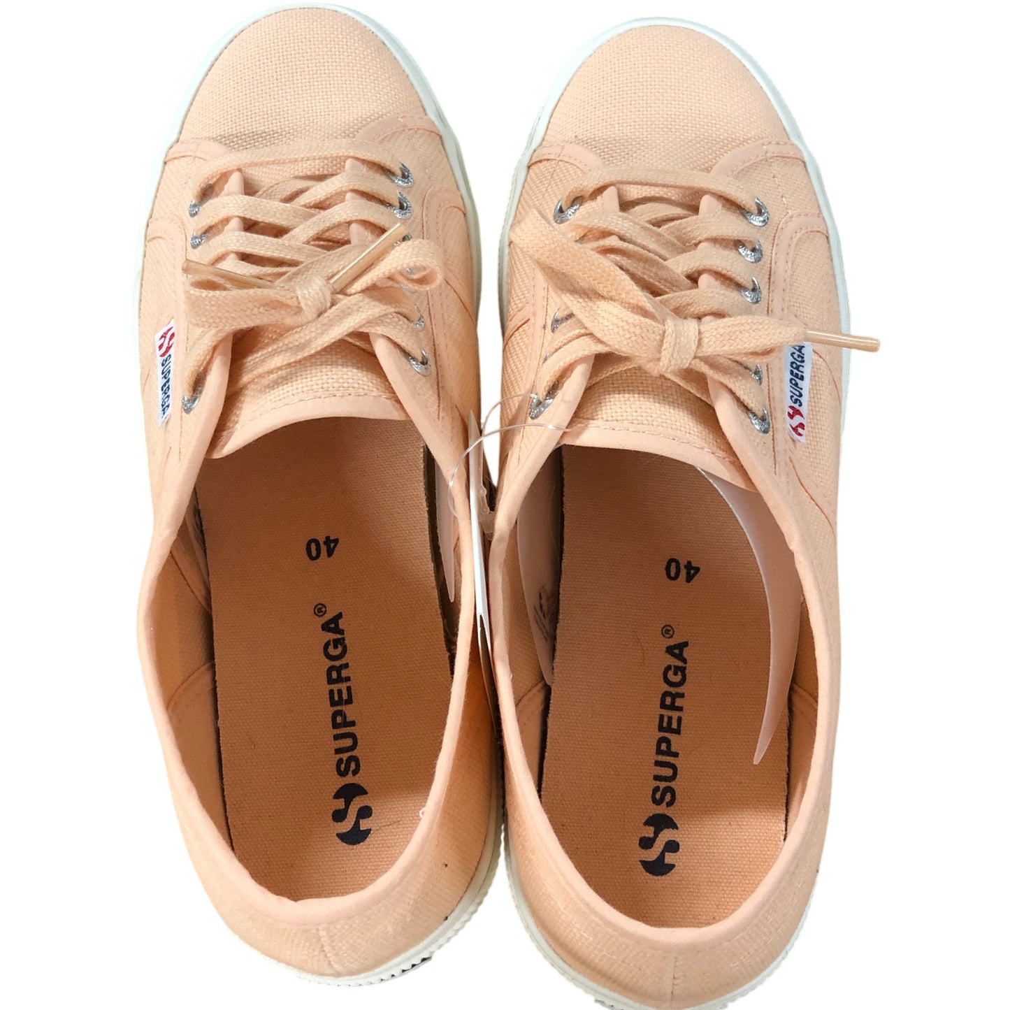 SUPERGA 2750-COTU Classic Trainers UK6.5 Women's Pink Peach Canvas Shoes