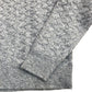 River Island Slim Fit Wool Blend Jumper Grey Textured Knit Sweater Size L