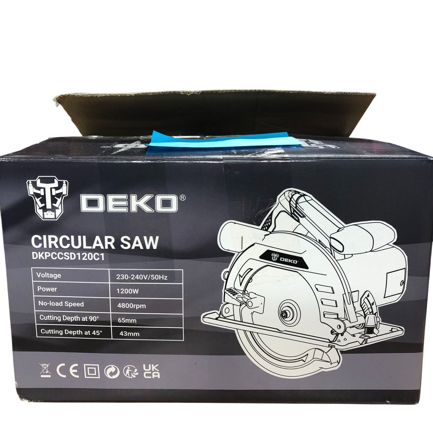 DEKO Circular Saw DKPCCSD120C1 1200W 185MM 4800RPM Cutting Tool Power Saw