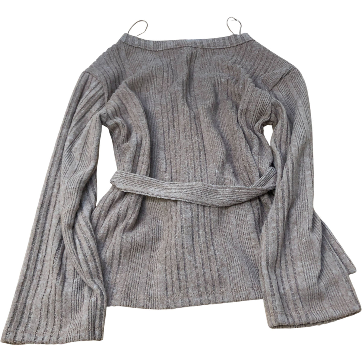 River Island Cardigan Women's Ribbed Button Fastening Belted Long Sleeve Top