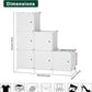 Modular Bookshelf Storage ATTDETJL 6-Cube Storage Unit with Doors Cube Organizer