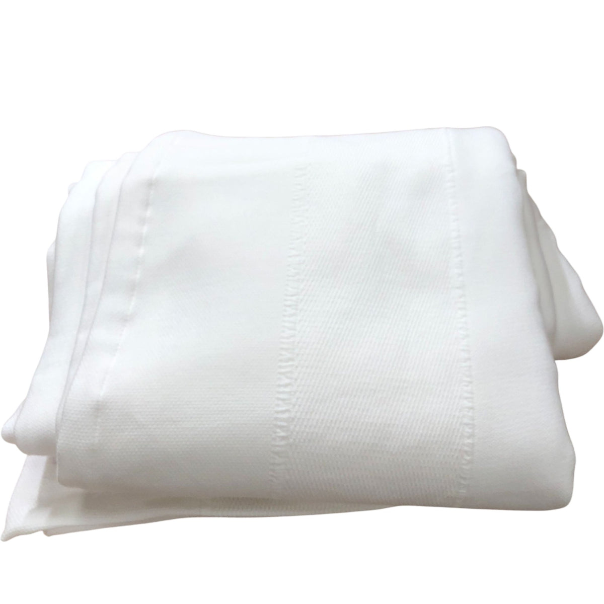 Superking Organic Cotton Blanket 280x260cm White Soft Textured Throw