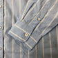 Crew Clothing Company Relaxed Fit Shirt Women's Light Blue Striped Cotton Size 8