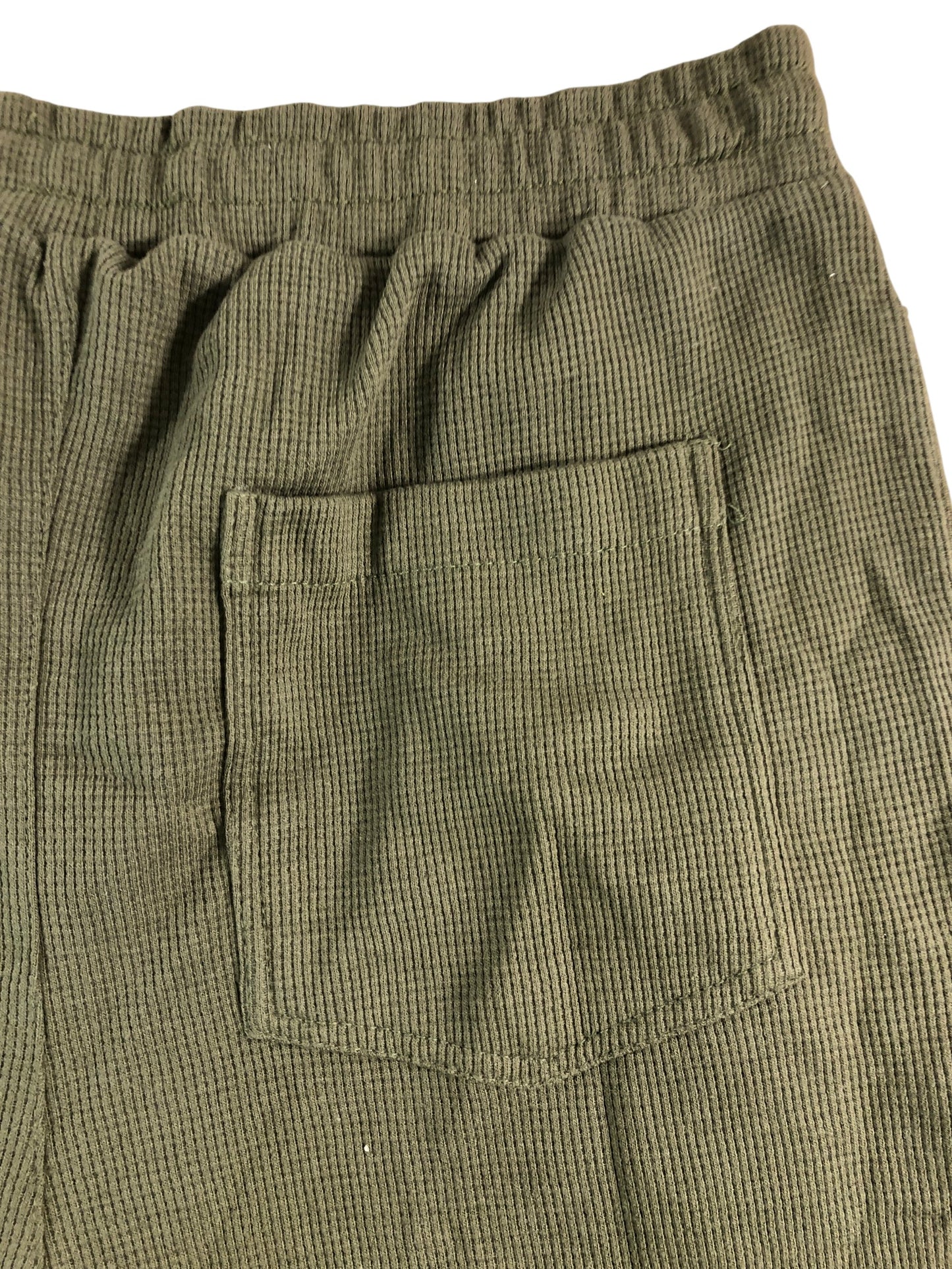 KANGAROO POO Men's Medium Olive Green Waffle Knit Casual Shorts M