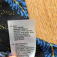 Long Sleeve Dress Floral Print Viscose Black Blue Size 6