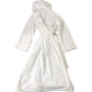 White Soft Cotton Hooded Long Sleeve Night Robe Size S
