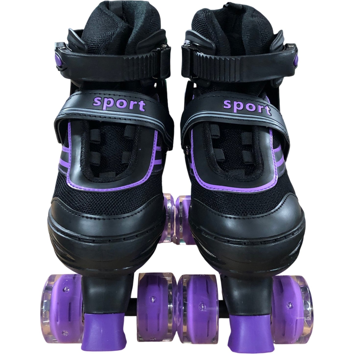 Sports Adjustable Inline Roller Skates Size UK 1-4 Black Purple Safety Features