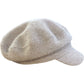 Textured Beige Baker Boy Cap Adult One Size