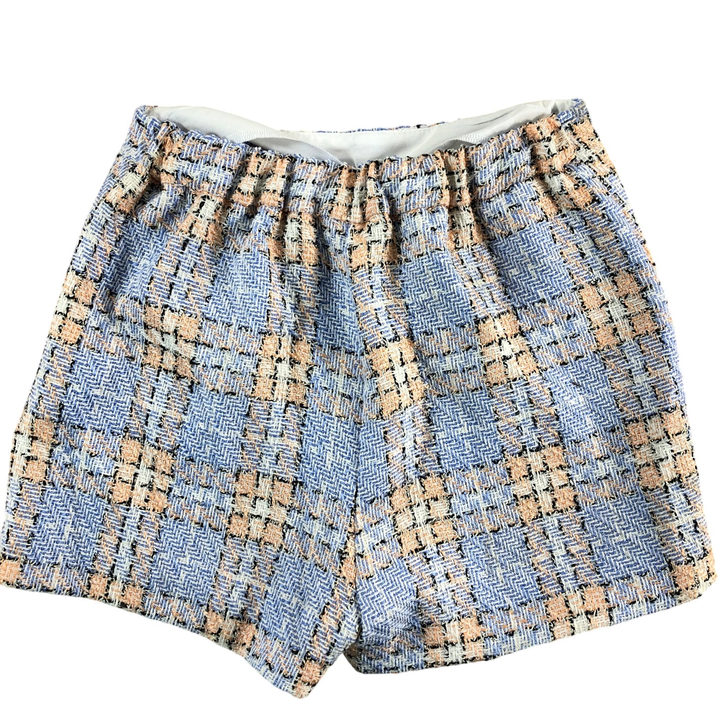 River Island Blue Rose Check Shorts UK7-8 Girls Lightweight Summer Style