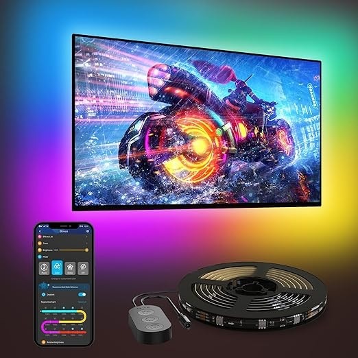 Govee H6168 RGBIC LED TV Backlight Smart Light Strip For Google Alexa 3.8M