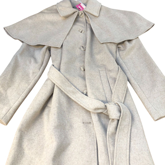 River Island Wool Blend Beige Trench Coat Women's With Belted Detail