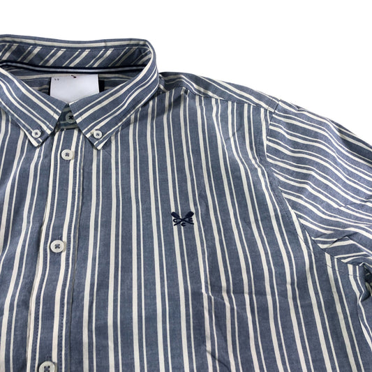 Crew Clothing Company Classic Fit XL Shirt Men's Long Sleeve Striped Blue White