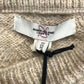 River Island Chunky Knit Sweater Wool Blend Cream Herringbone Pattern Size M