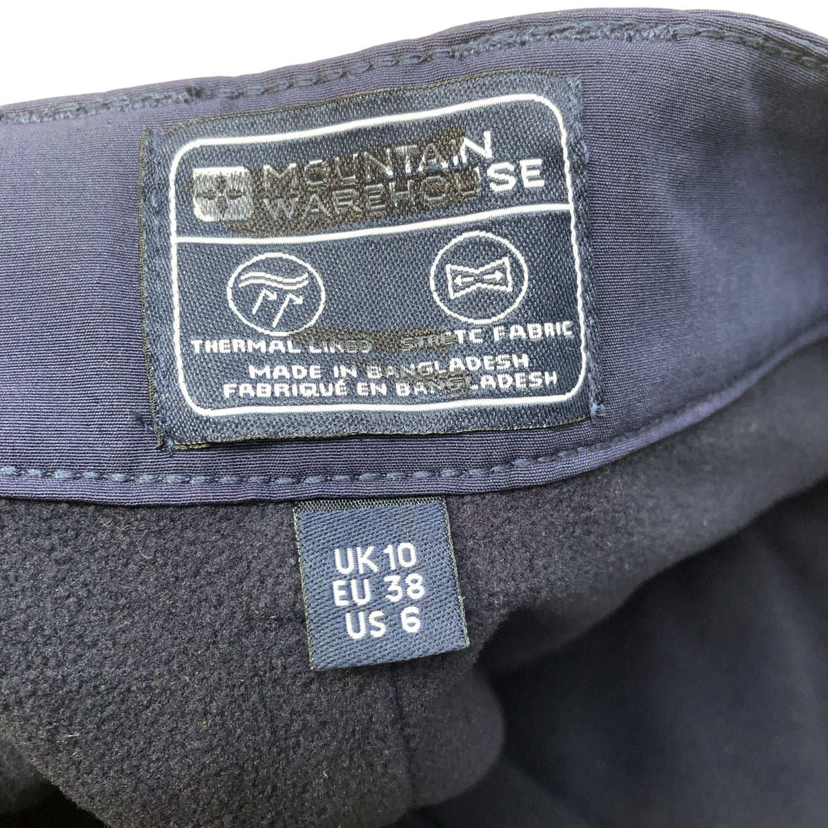 Mountain Warehouse Thermal Lined Navy Trousers Size 10