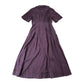 Purple Button Up Midi Dress UK6 Women's Short Sleeve Lyocell Blend