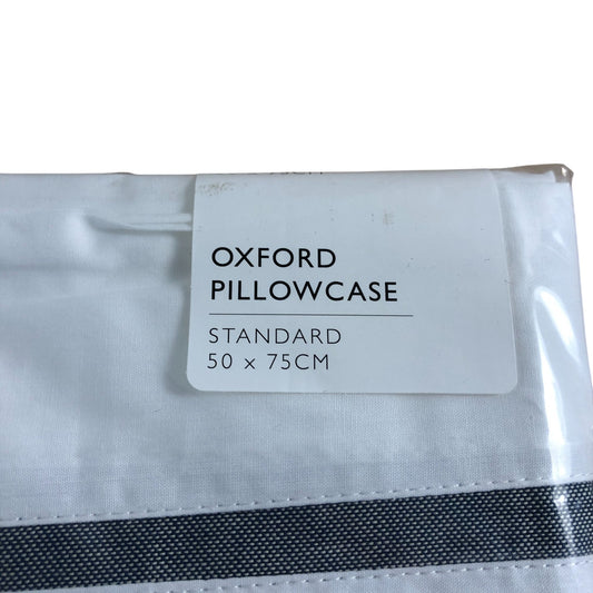 The White Company Marley Oxford Pillowcase Single 50x75cm 200 Thread Count