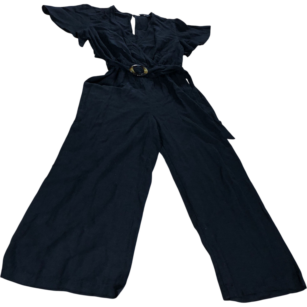 Black Jumpsuit UK6 Women’s Wide Leg Belted