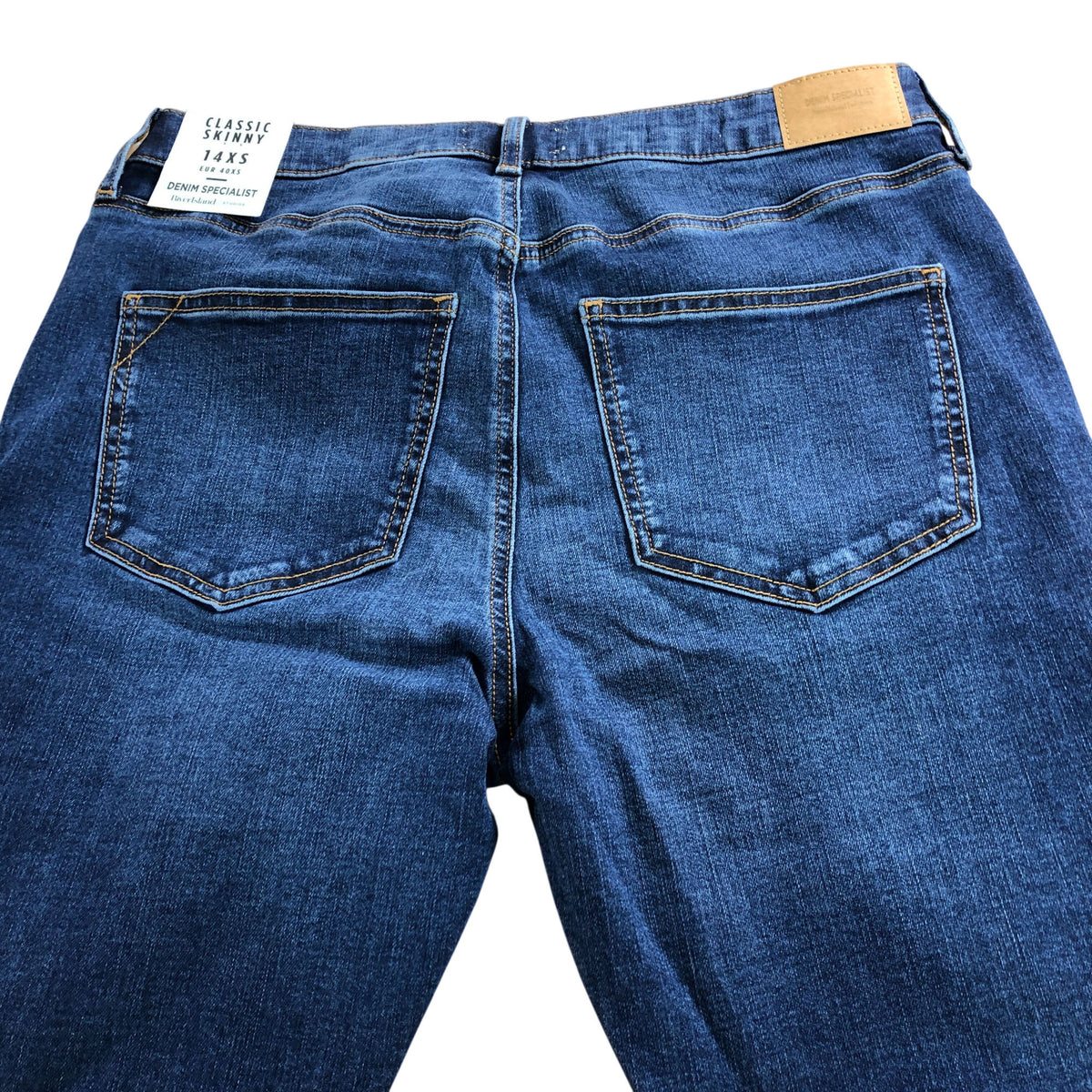 River Island Petite Classic Skinny Jeans 14XS Women's Denim Trousers Blue