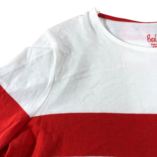 Boden Red Striped Long Sleeved Top - Size 12