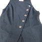 River Island Black Jumpsuit Casual Wide Leg Sleeveless Button Detail Size 12