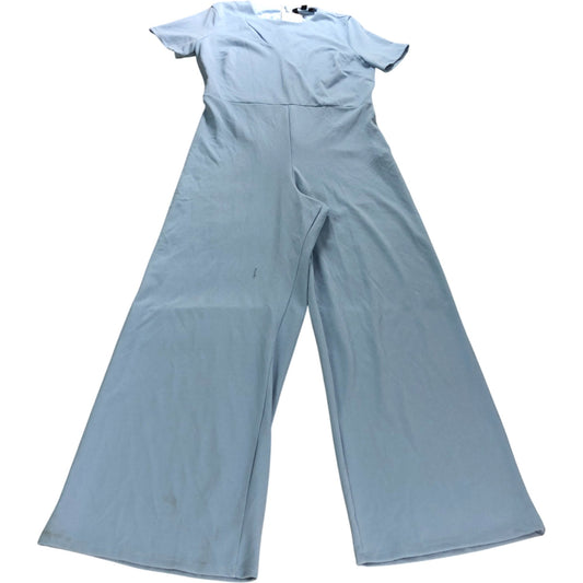 Lipsy Blue Short Sleeve Splice Jumpsuit - Size 14