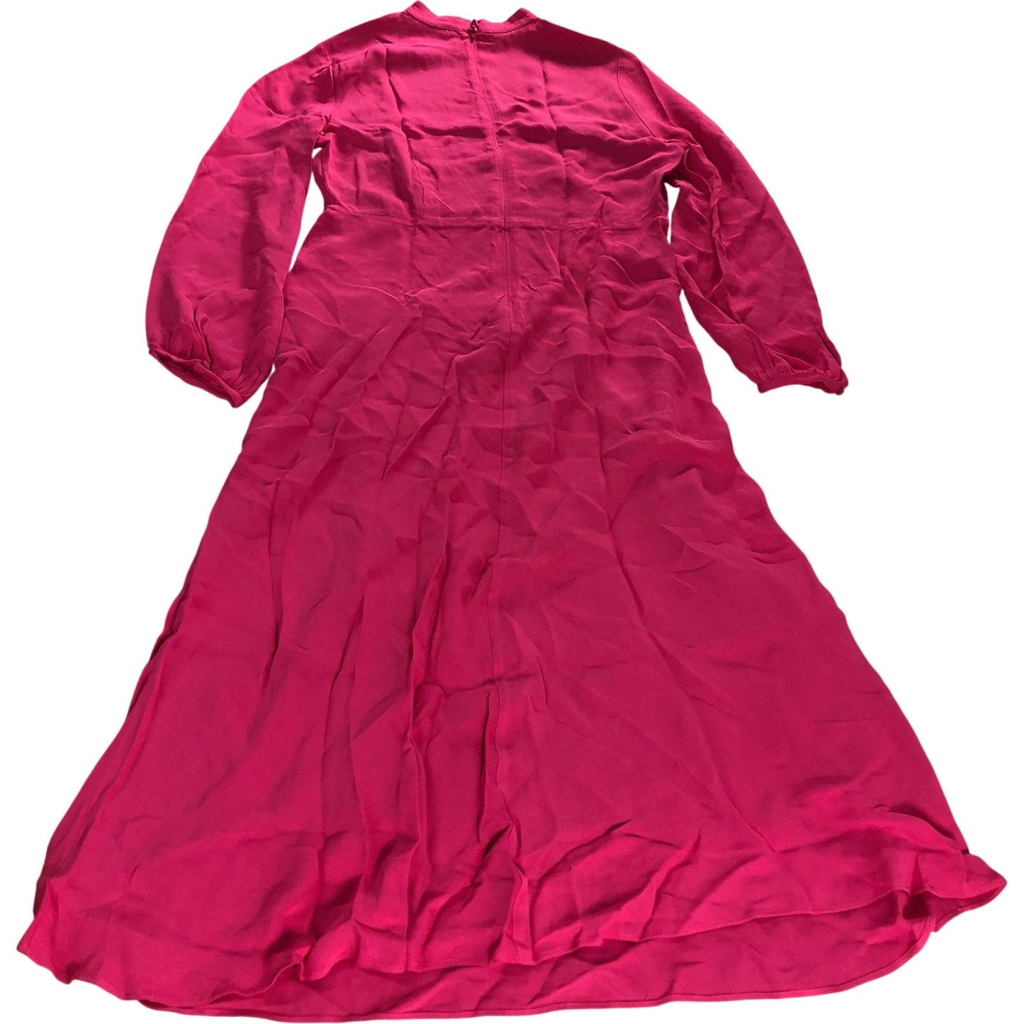 Branded Long Sleeve Maxi Dress Women's Bright Pink Viscose Rayon UK14