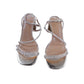 River Island Rose Gold Women's Sandals Size 9 Wide Fit Strappy Kitten Heels