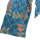 Floral Print Dress UK12 Women's Long Sleeves Blue