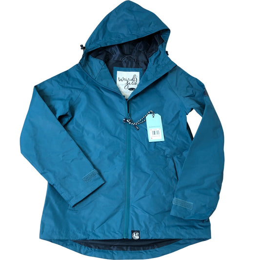 Weird Fish Artina Waterproof Jacket Size 8 Women's Deep Ocean Casual Coat