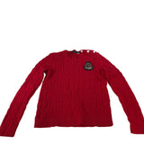 Lauren Ralph Lauren Cable Knit Jumper Women's Red Pullover Sweater XL UK14