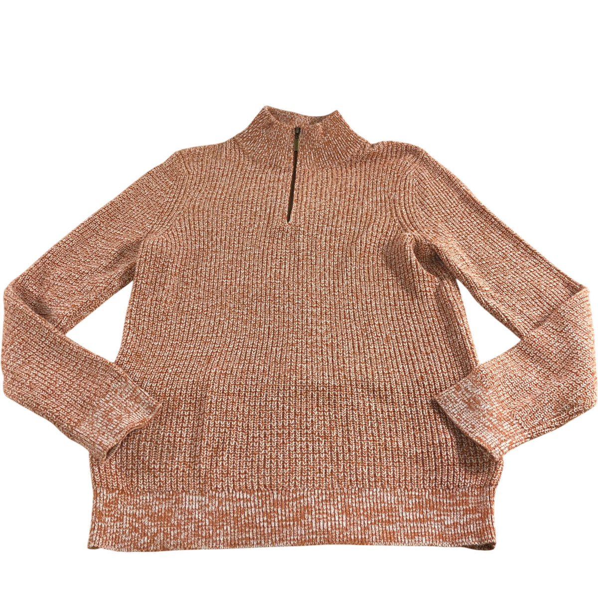 Men's Funnel Neck Jumper UKM Women's Mid Brown Knitted Sweater