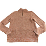Men's Funnel Neck Jumper UKM Women's Mid Brown Knitted Sweater