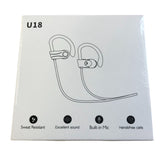 U18 Bluetooth Sports Earbuds Sweat Resistant Built In Mic Handsfree Calls