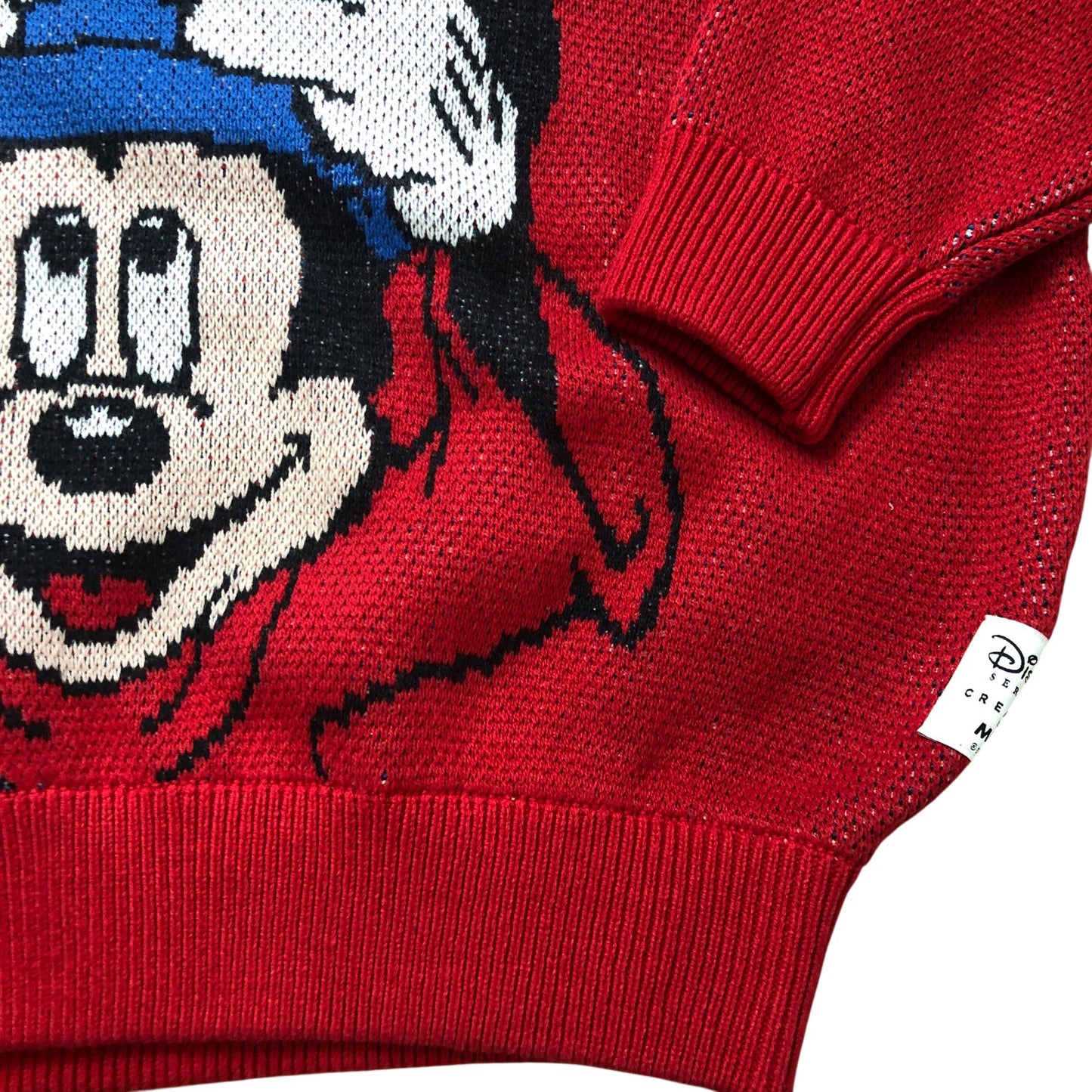 MUS Fantasia Mickey Mouse Sweater Free One Size Red Graphic Knit Jumper