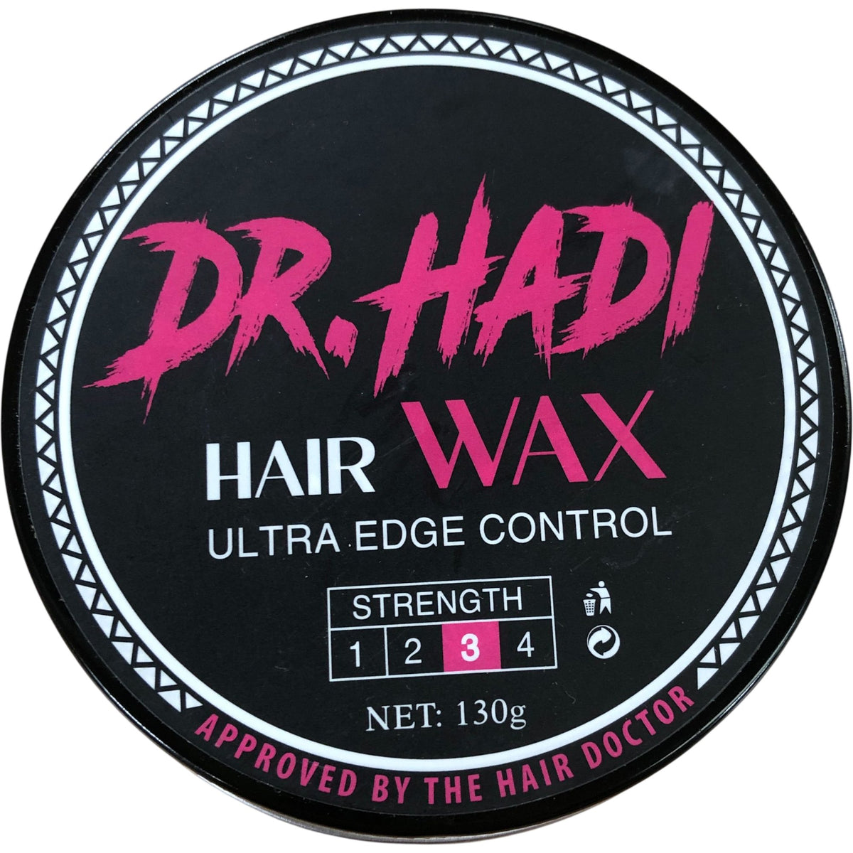 Dr Hadi Hair Wax Ultra Edge Control 130g Pack of 2 Strength 3 Grooming Set