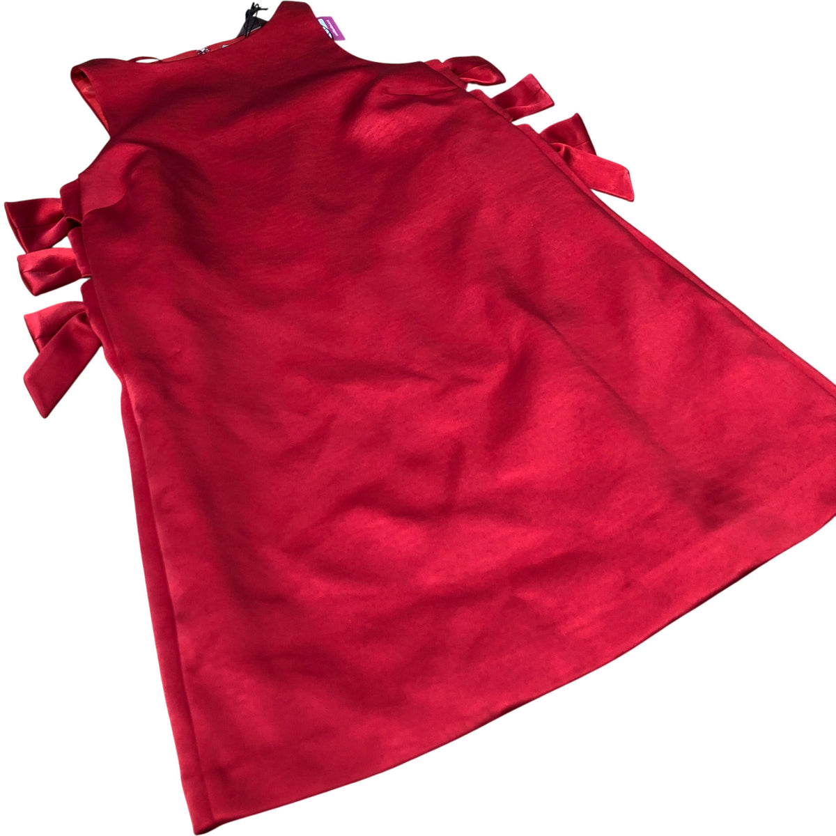 River Island Red Dress With Bow Detail Women's Sleeveless Trendy Fashion