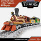 MOC Bricks Model Toy with Railway Tracks Ausini Steam Train Building Blocks Set