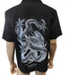 RIVER ISLAND Year Of The Snake Short Sleeve Shirt M Men's Black Embroidered