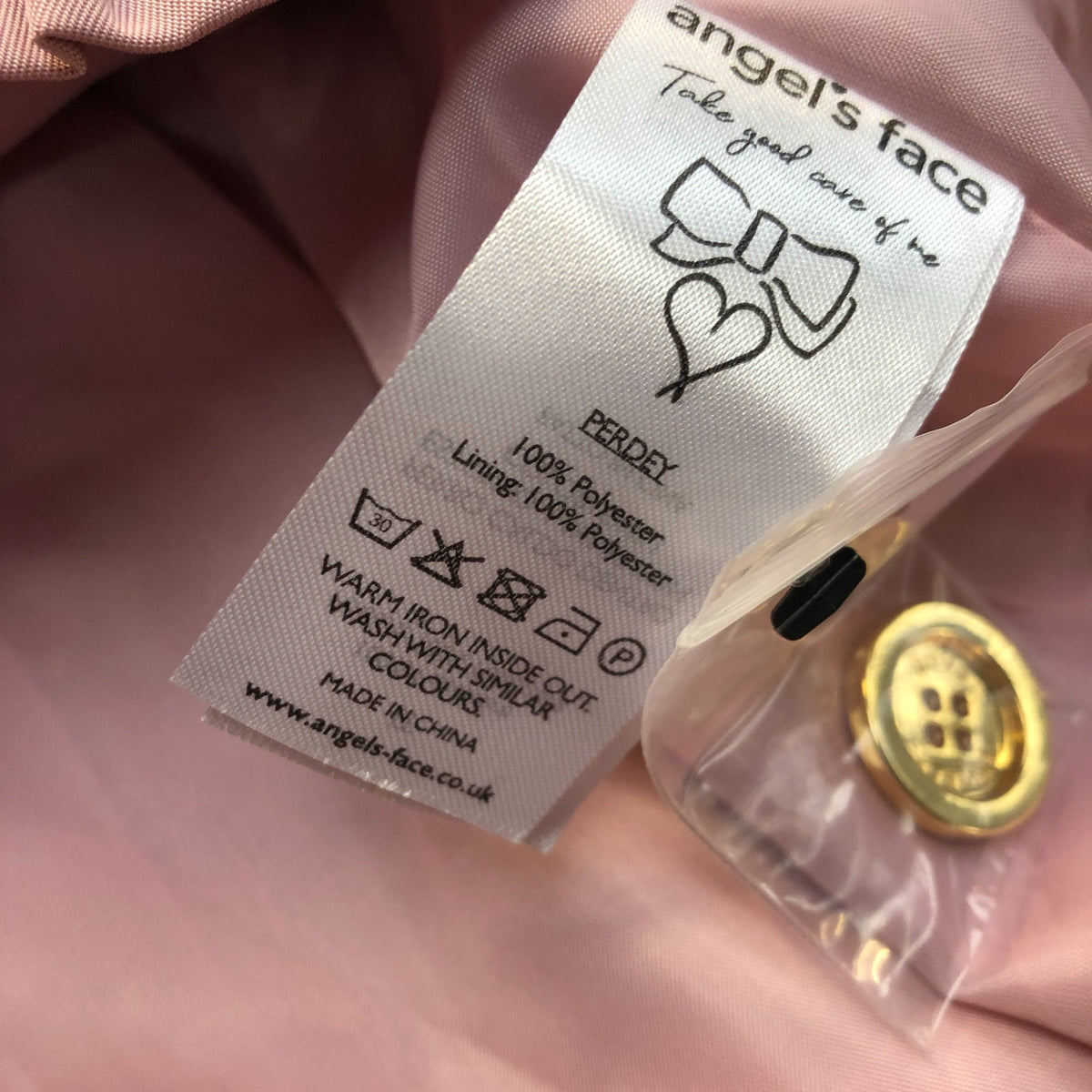 Angel's Face Perdey Trench Coat Kids Pink Ruffled 2-3 Years