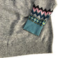 Izzy Fair Isle Jumper Grey Lambswool Blend Long Sleeve