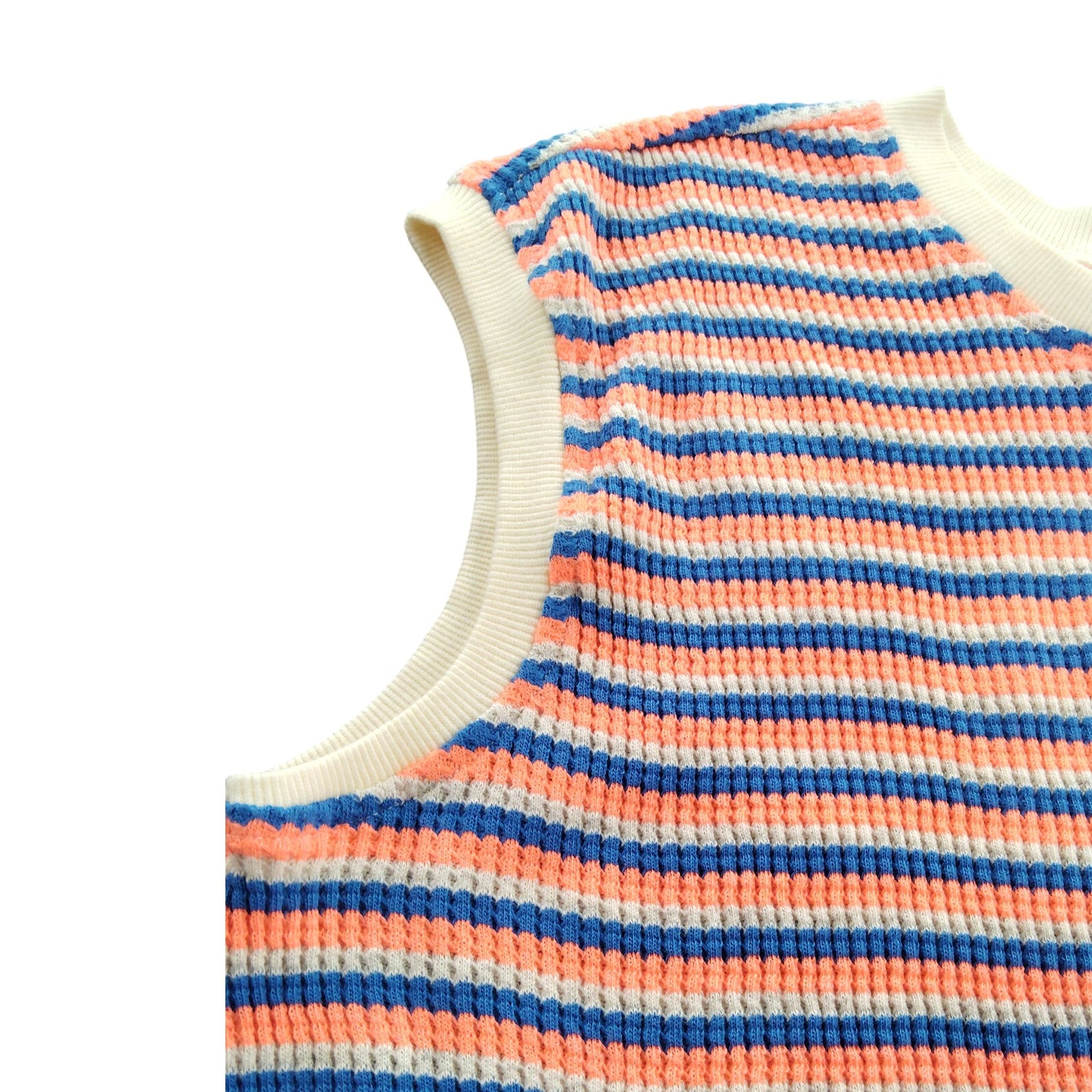 River Island Women's Size 16 Ribbed Tank Top Striped Pattern Multicolour