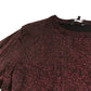 Long Sleeve Sweater Size 12 Women's Black and Red Sparkle Knit