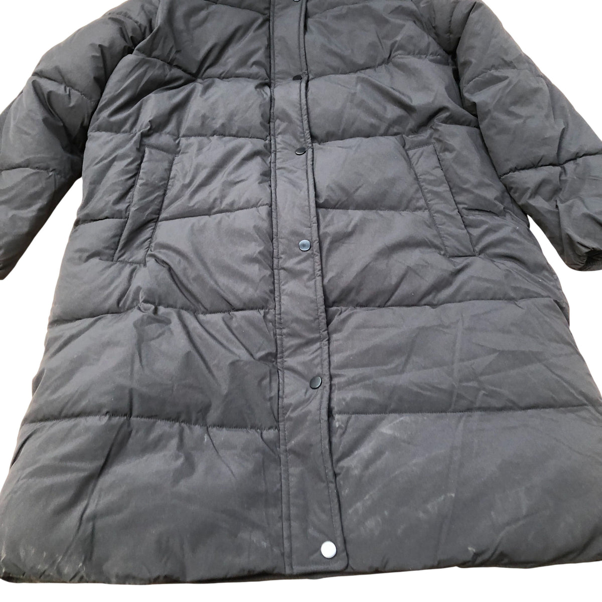 Women's Puffer Jacket Black Casual Warm Winter Coat UK16