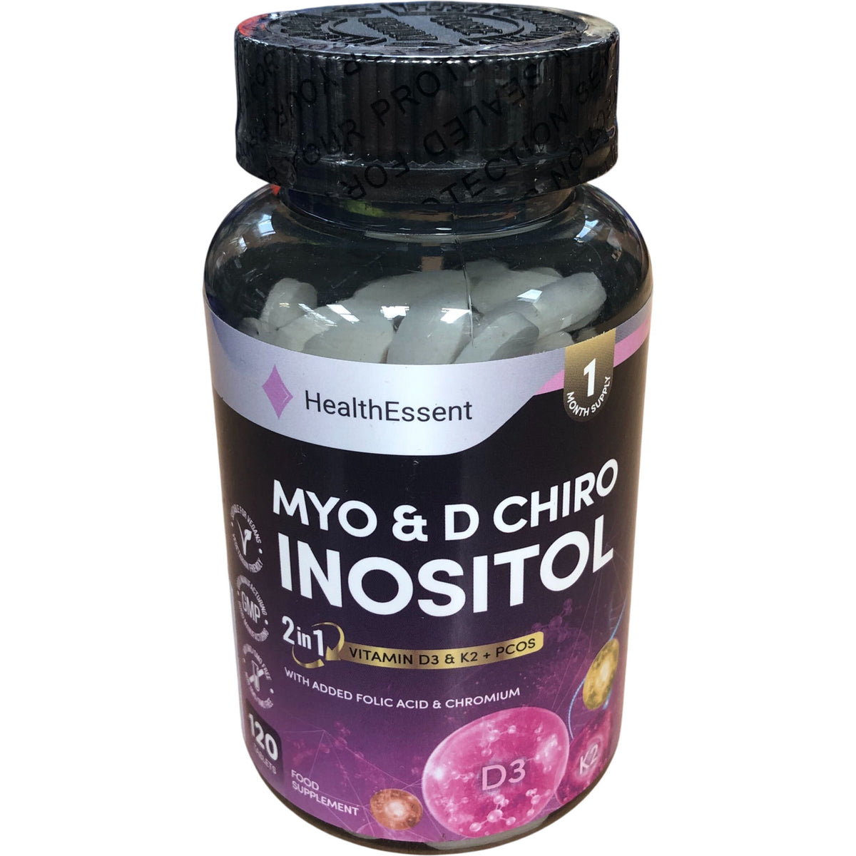 HealthEssent Myo & D Chiro Inositol 2in1 Vitamin D3 K2 PCOS 120 Tablets