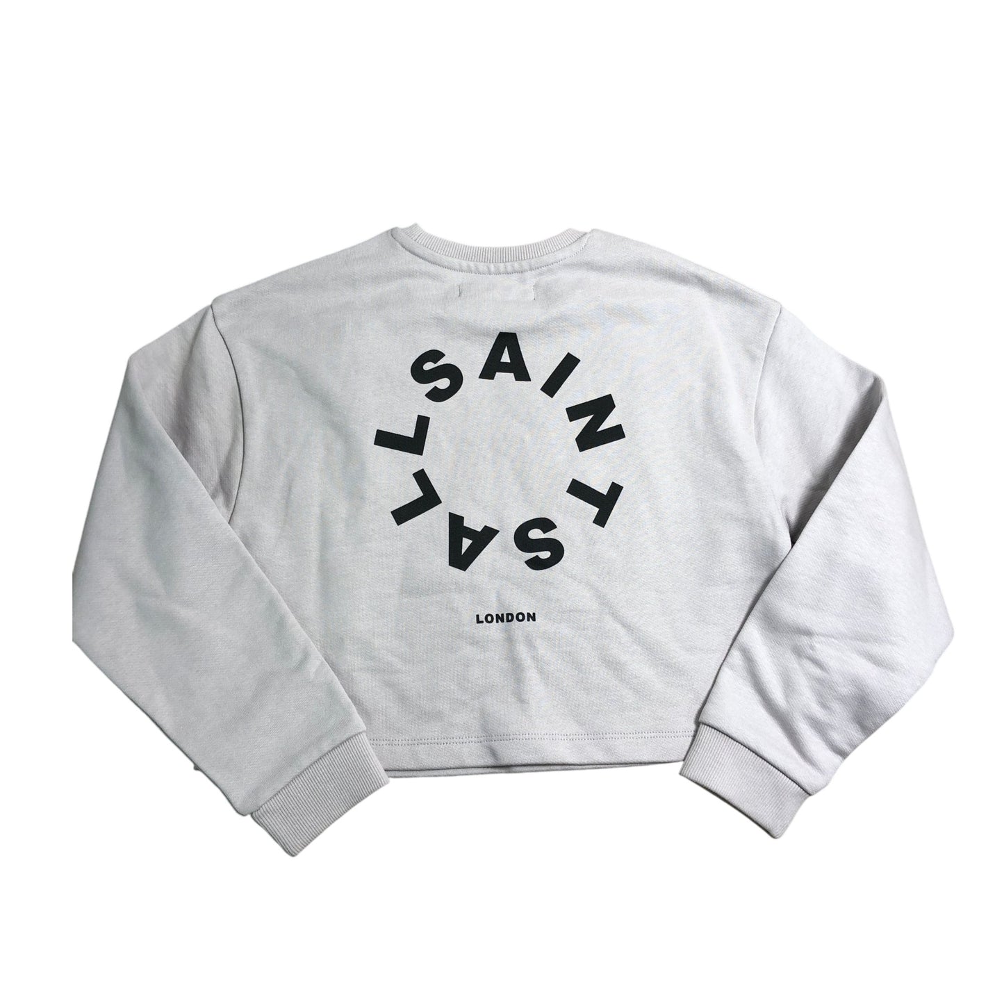 All Saints Sweatshirt Size 7-8 YRs Cropped Girls Lilac Cotton Crew Neck Fashion