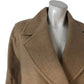Branded Wool Double Breasted Coat UK8 Women's Camel Marl Classic Style